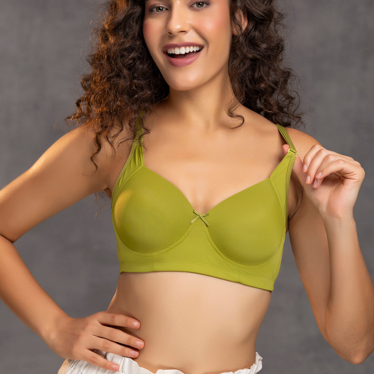 Level 1 Push Up Padded Wirefree Demi Cup Multiway T Shirt Bra In Green level-1-push-up-padded-wirefree-demi-cup-multiway-t-shirt-bra-in-green