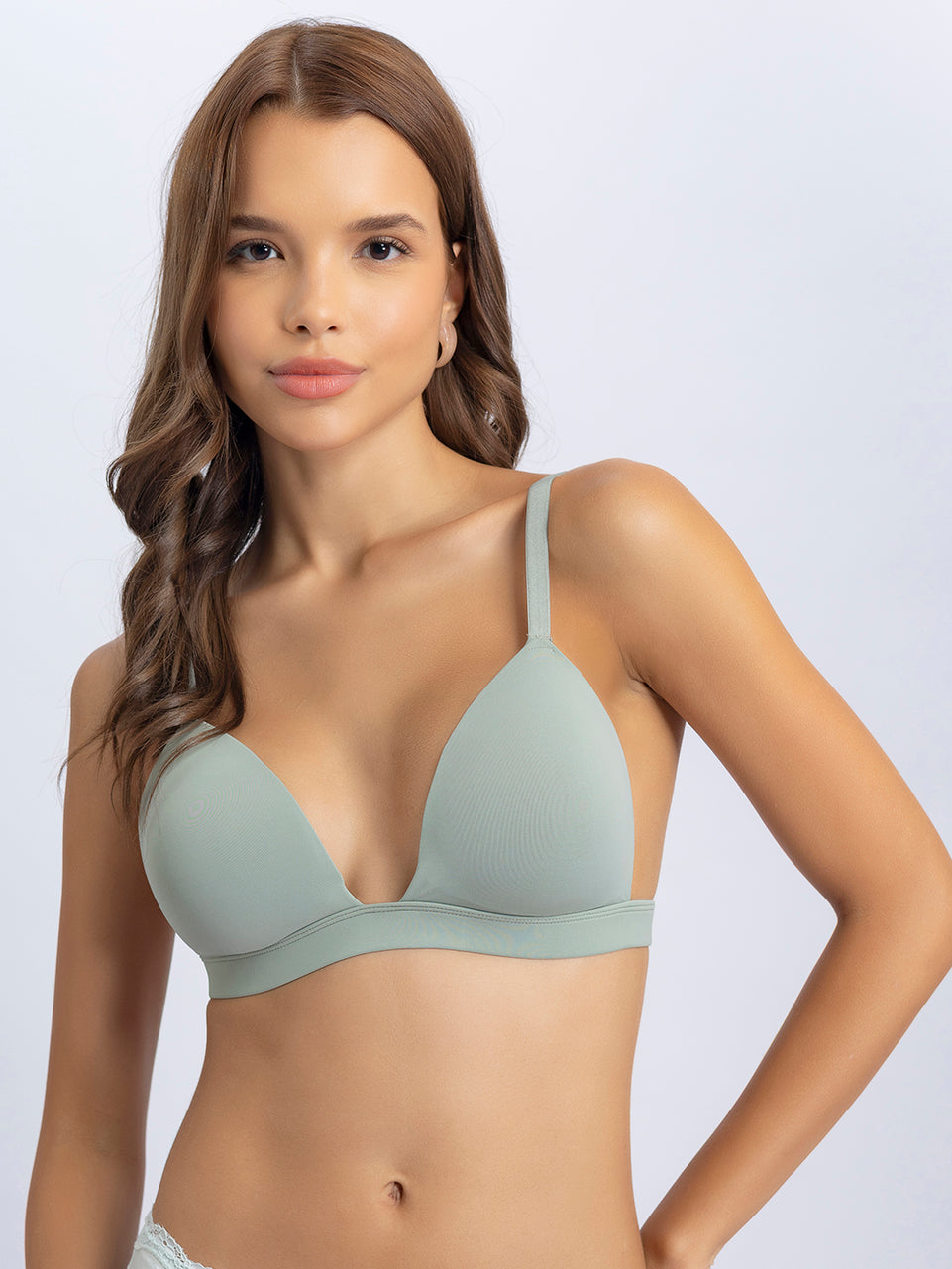Lightly Padded Medium Coverage Bra - Nylon Spandex Blend